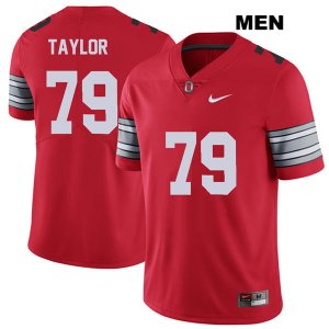 Men's NCAA Ohio State Buckeyes Brady Taylor #79 College Stitched 2018 Spring Game Authentic Nike Red Football Jersey PT20W05NZ